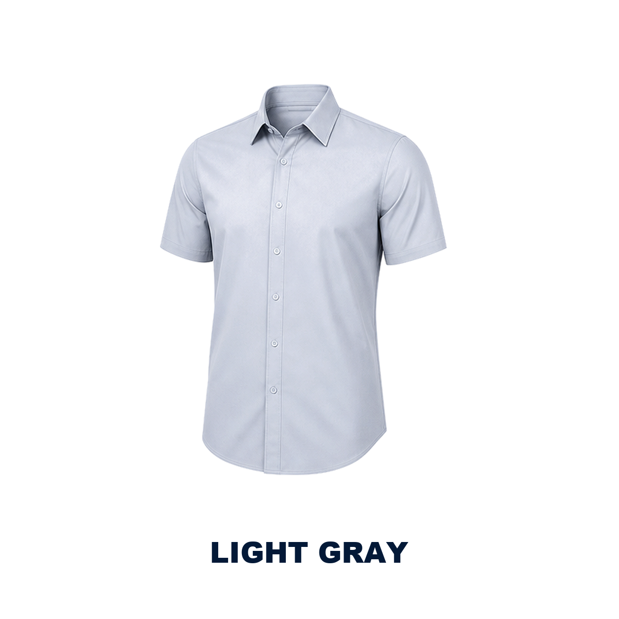 Pack & Save Men's Solid Short Sleeve Button-Up Shirt, Lightweight Collared Casual Business Shirt