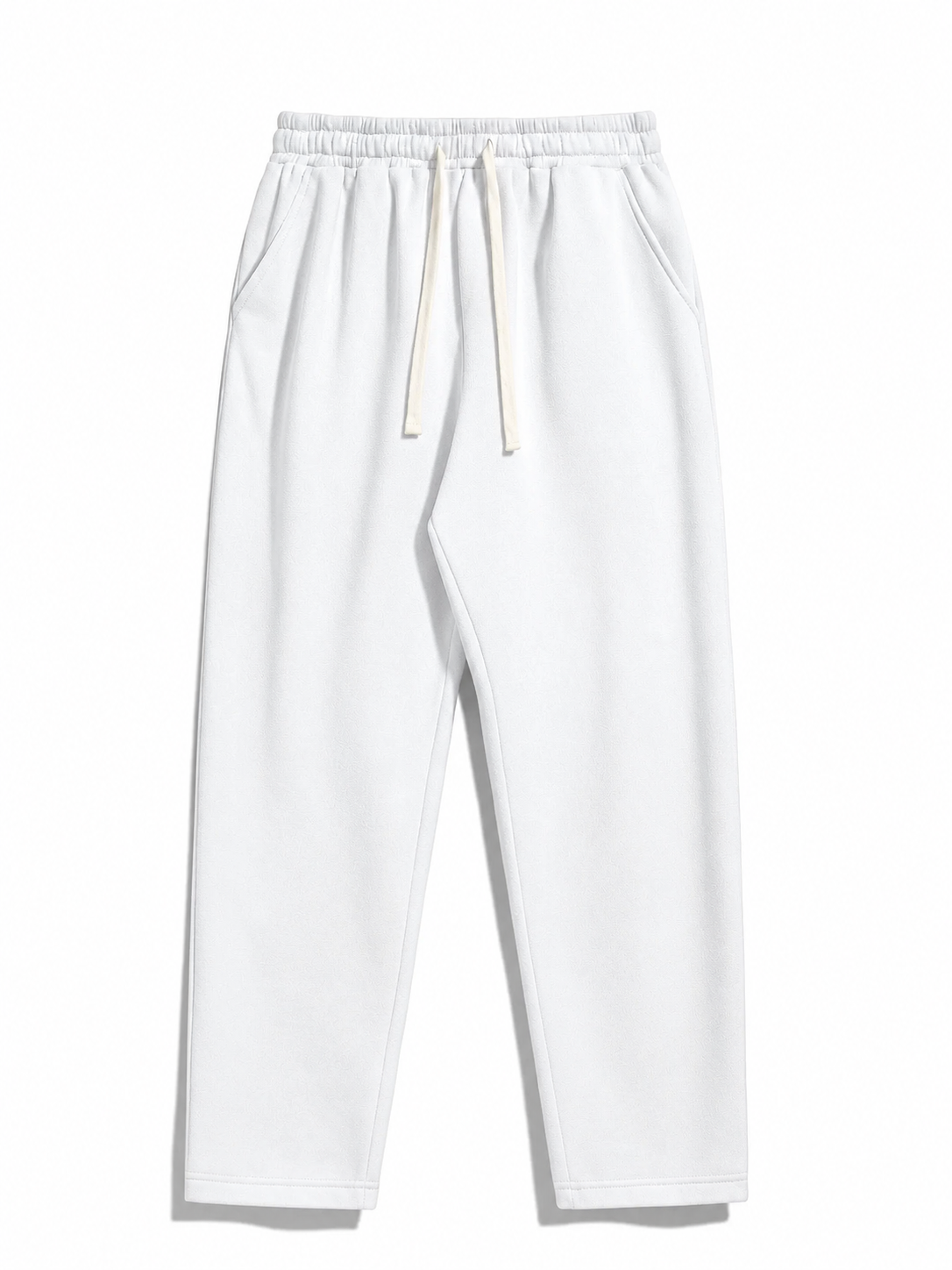 Men's Regular Fit Solid Adjustable Drawstring Waist Sweatpants, Casual Pocket Design Pants for Fall & Winter, Men's Trousers for Daily Wear, Everyday Sweatpants
