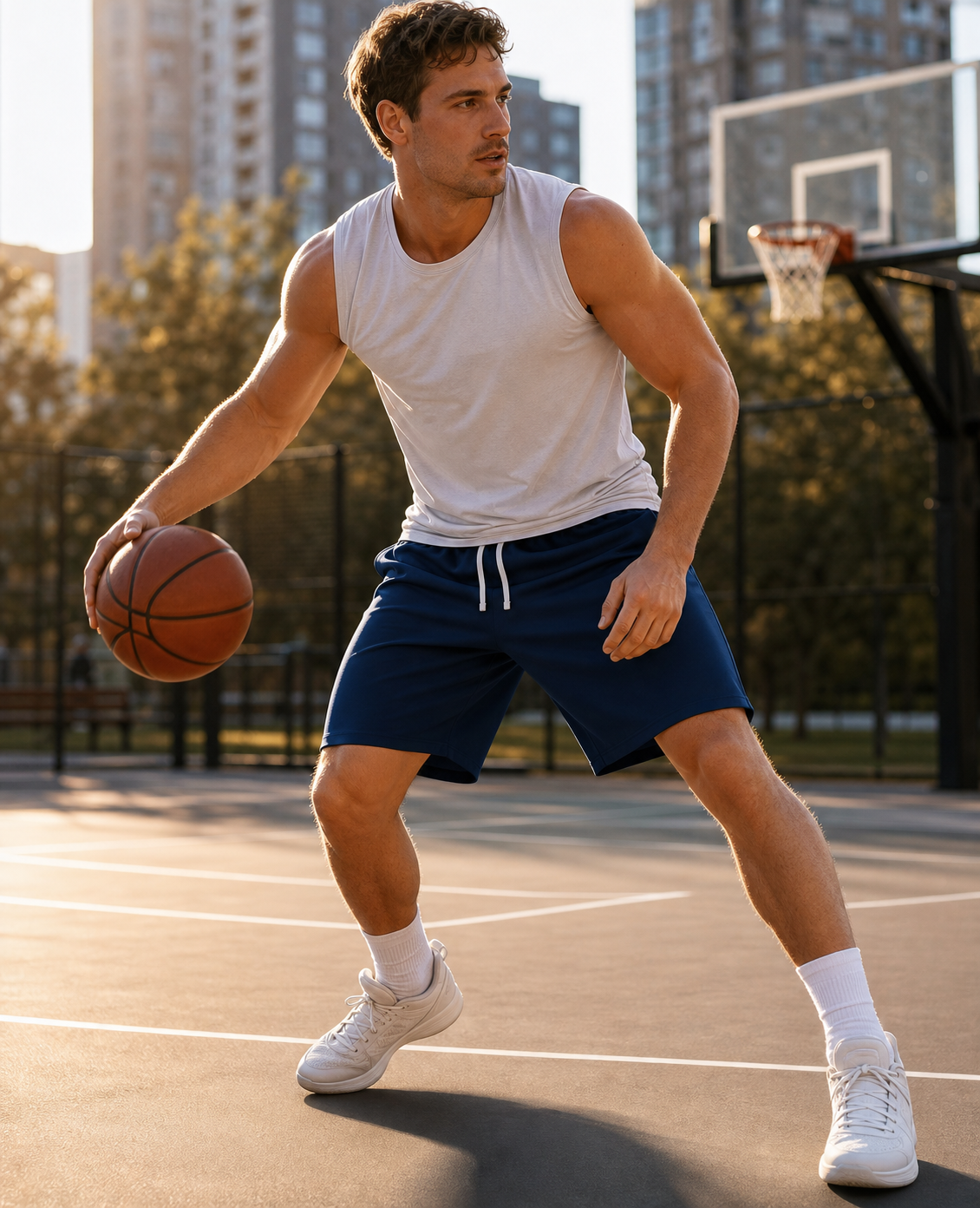 Men's Quick-Dry Lightweight Athletic Shorts with Pockets