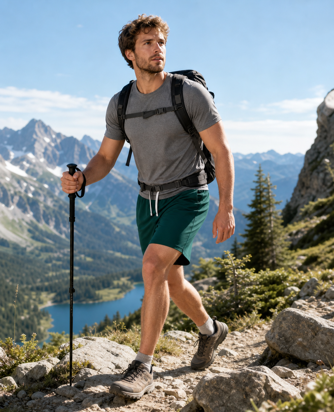 Men's Quick-Dry Lightweight Athletic Shorts with Pockets
