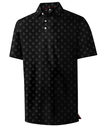 Men's Black Love printed golf polo shirt, size 3XL