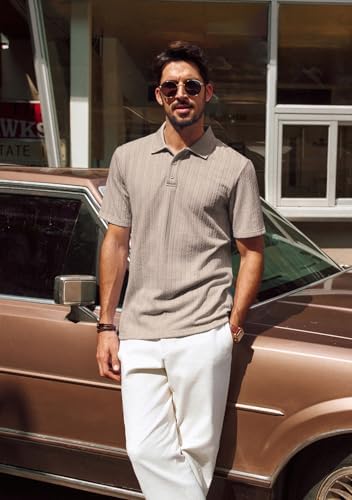 Men's textured stretch polo product image 3