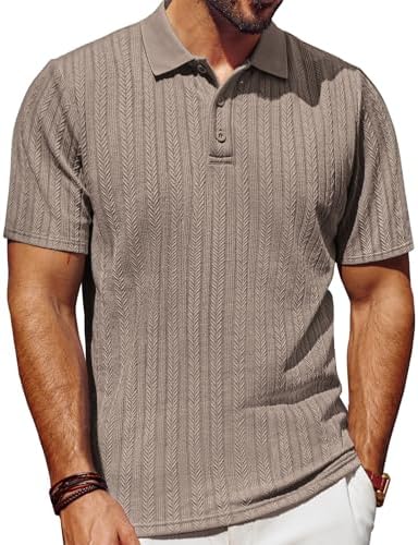 Men's textured stretch polo product image 1