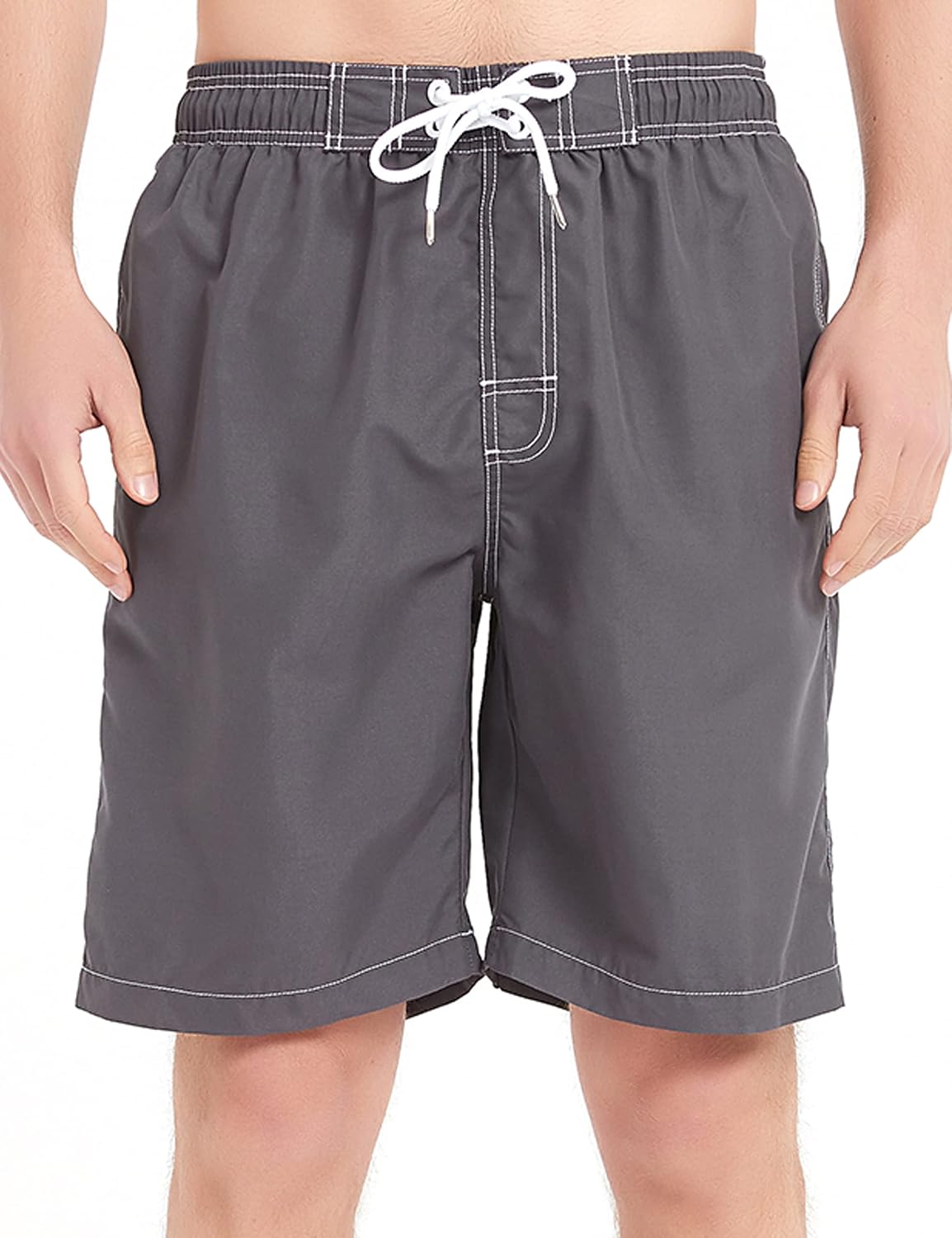 Mens Swim Trunks Long, Quick Dry Boardshorts, 9 Inches Inseam Bathing Suits with Mesh Lining