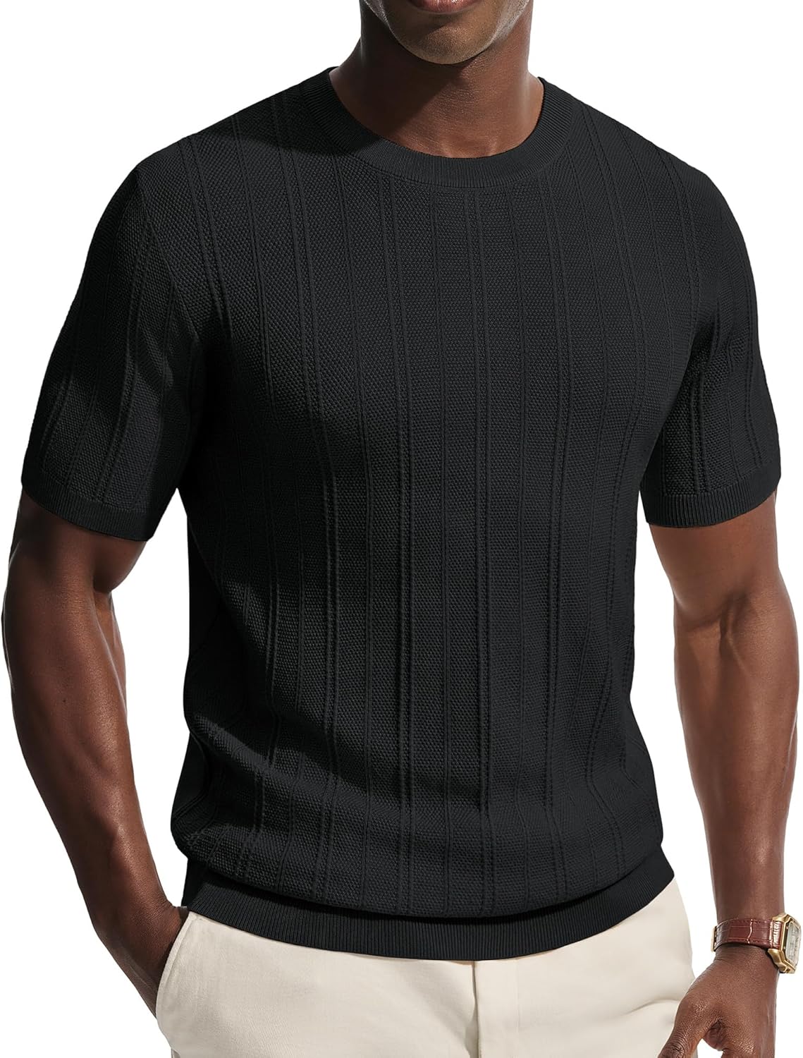 Men's T-Shirts Casual Short Sleeve Crewneck Knit Tee Shirts