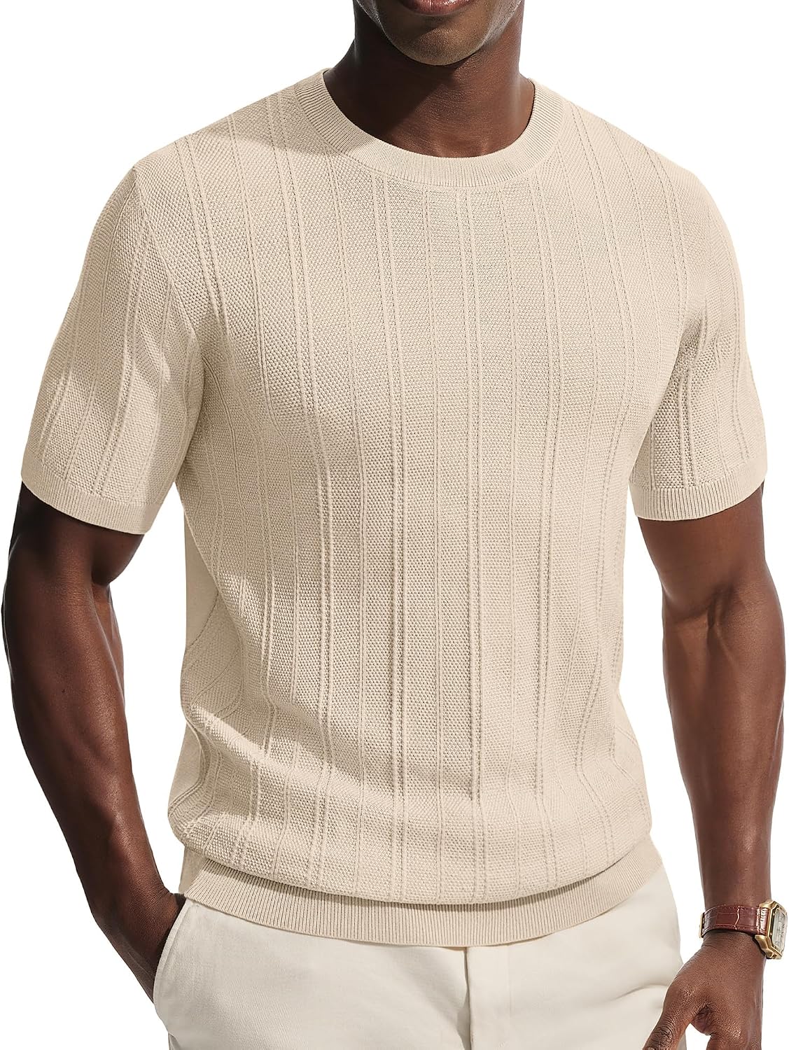 Men's T-Shirts Casual Short Sleeve Crewneck Knit Tee Shirts
