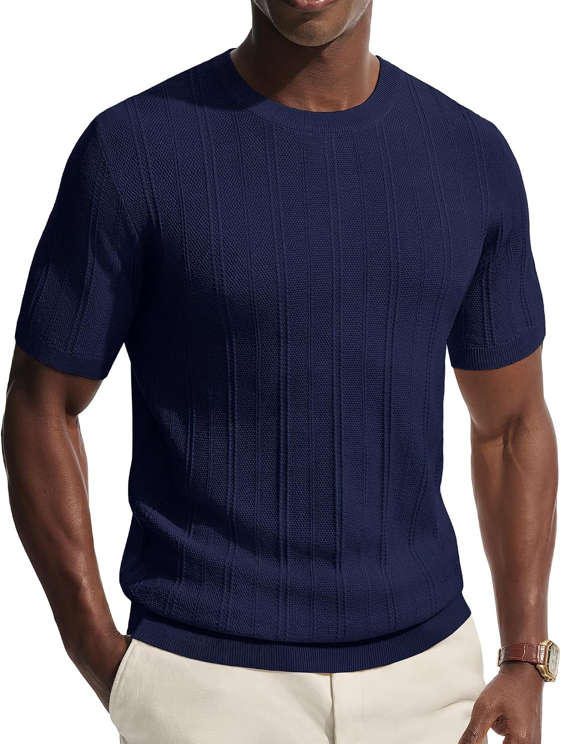 Men's T-Shirts Casual Short Sleeve Crewneck Knit Tee Shirts