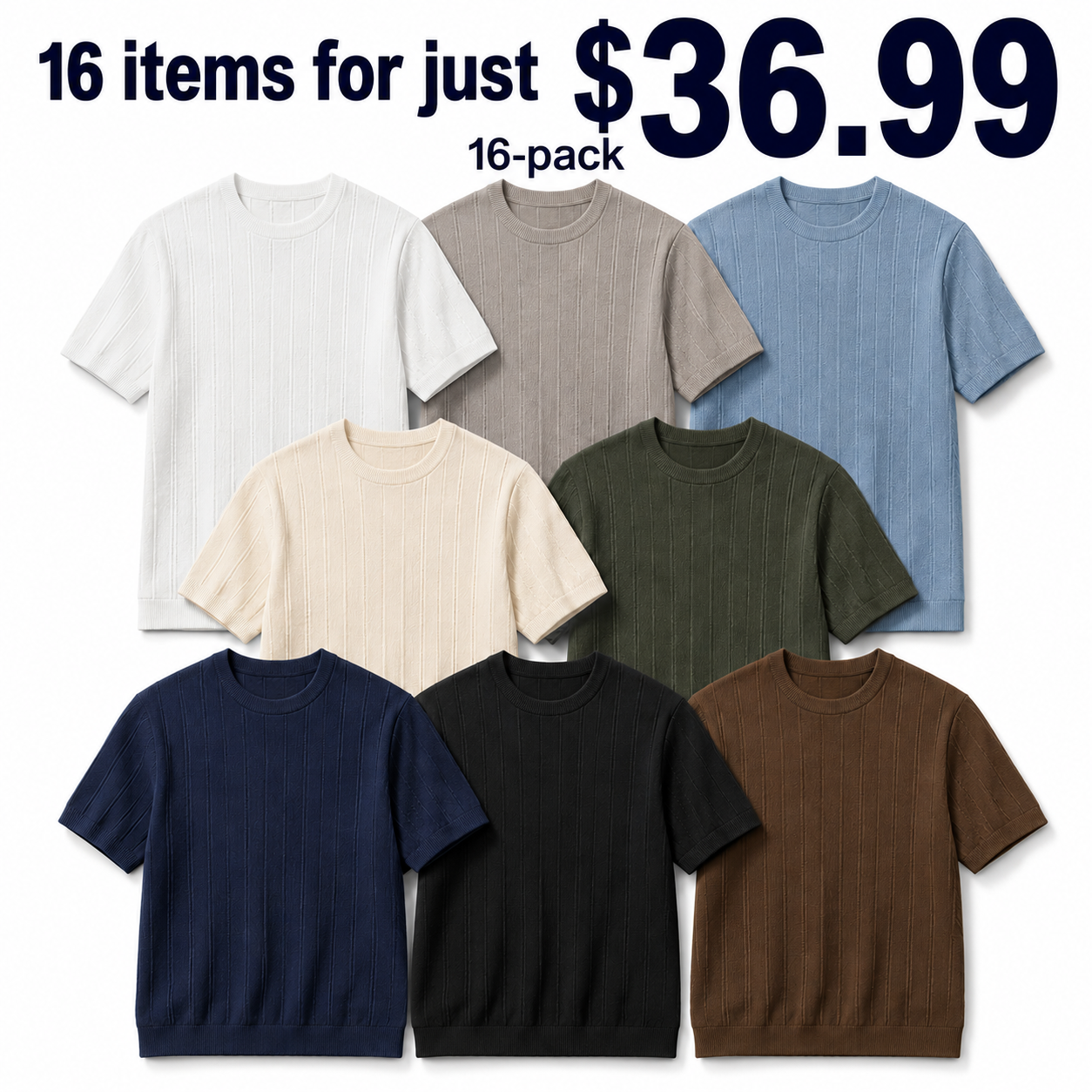Men's T-Shirts Casual Short Sleeve Crewneck Knit Tee Shirts