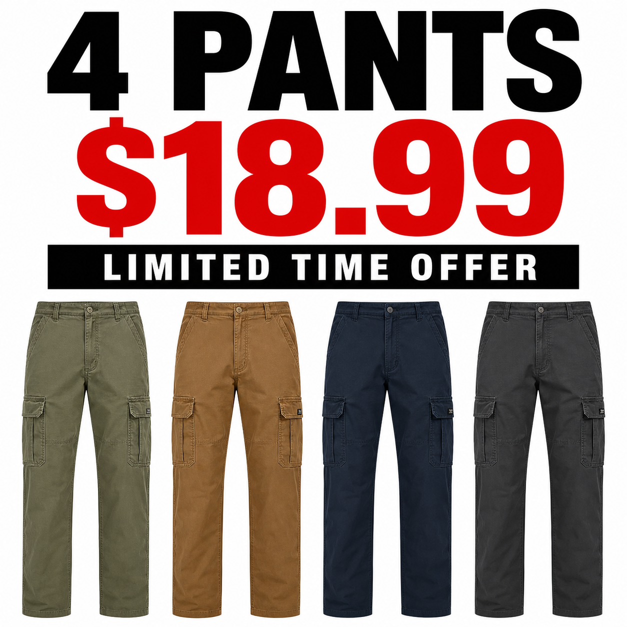 Men's Relaxed Fit Stretch Cargo Pant