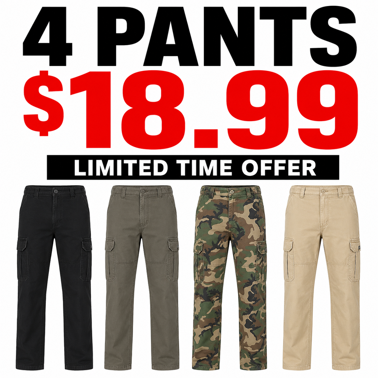 Men's Relaxed Fit Stretch Cargo Pant
