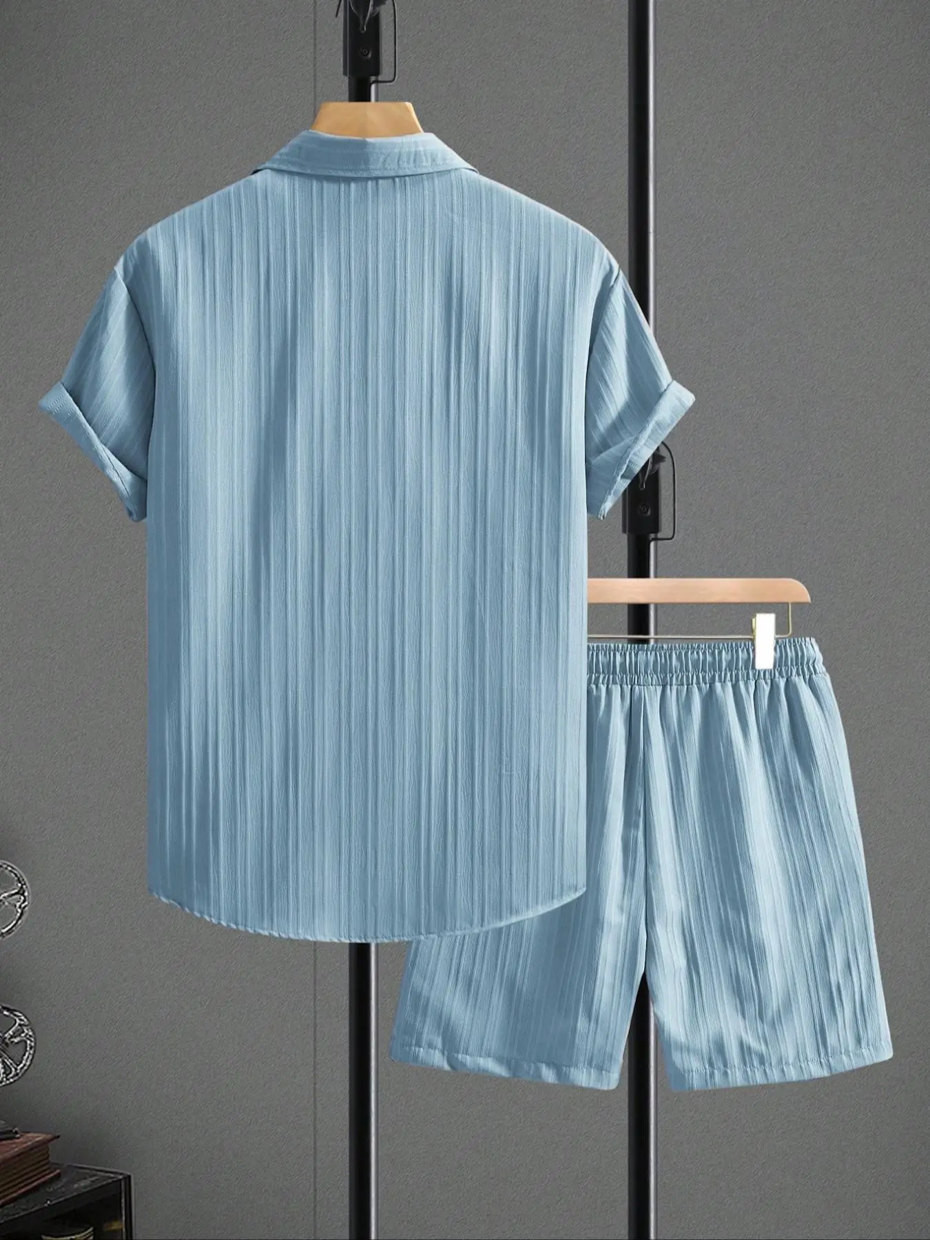 Men's Regular Fit Short Sleeve Shirt & Shorts Set ((8-Pack)