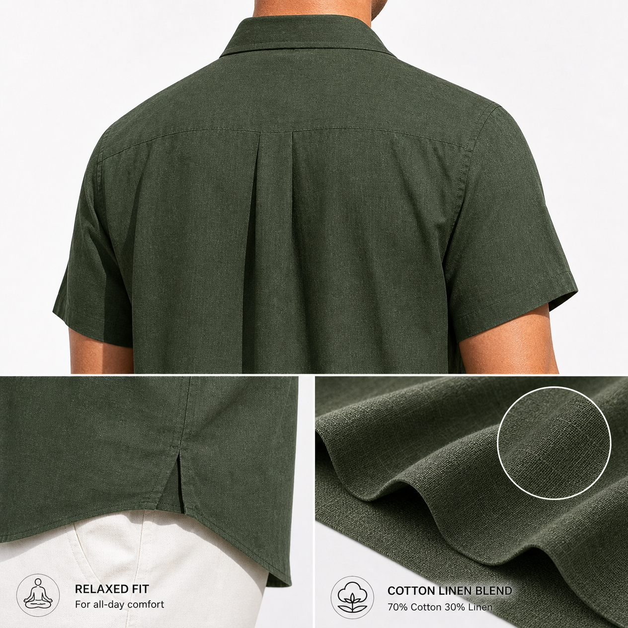 Back pleat and hem detail