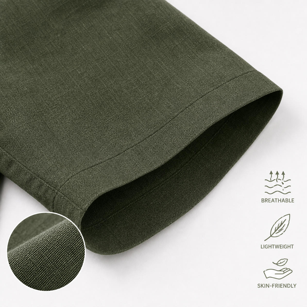 Spread collar, button closure, and chest pocket detail