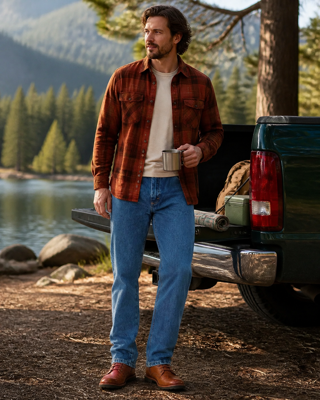 Men's Comfort Fit Straight Leg Heavyweight Cotton Jeans
