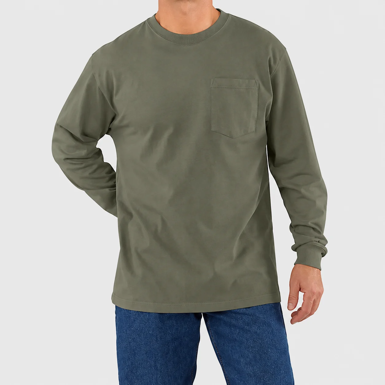 Men's Long-Sleeve Pocket T-Shirt Packs