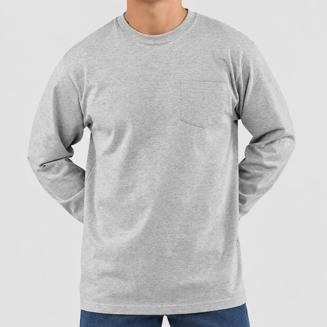 Men's Long-Sleeve Pocket T-Shirt Packs