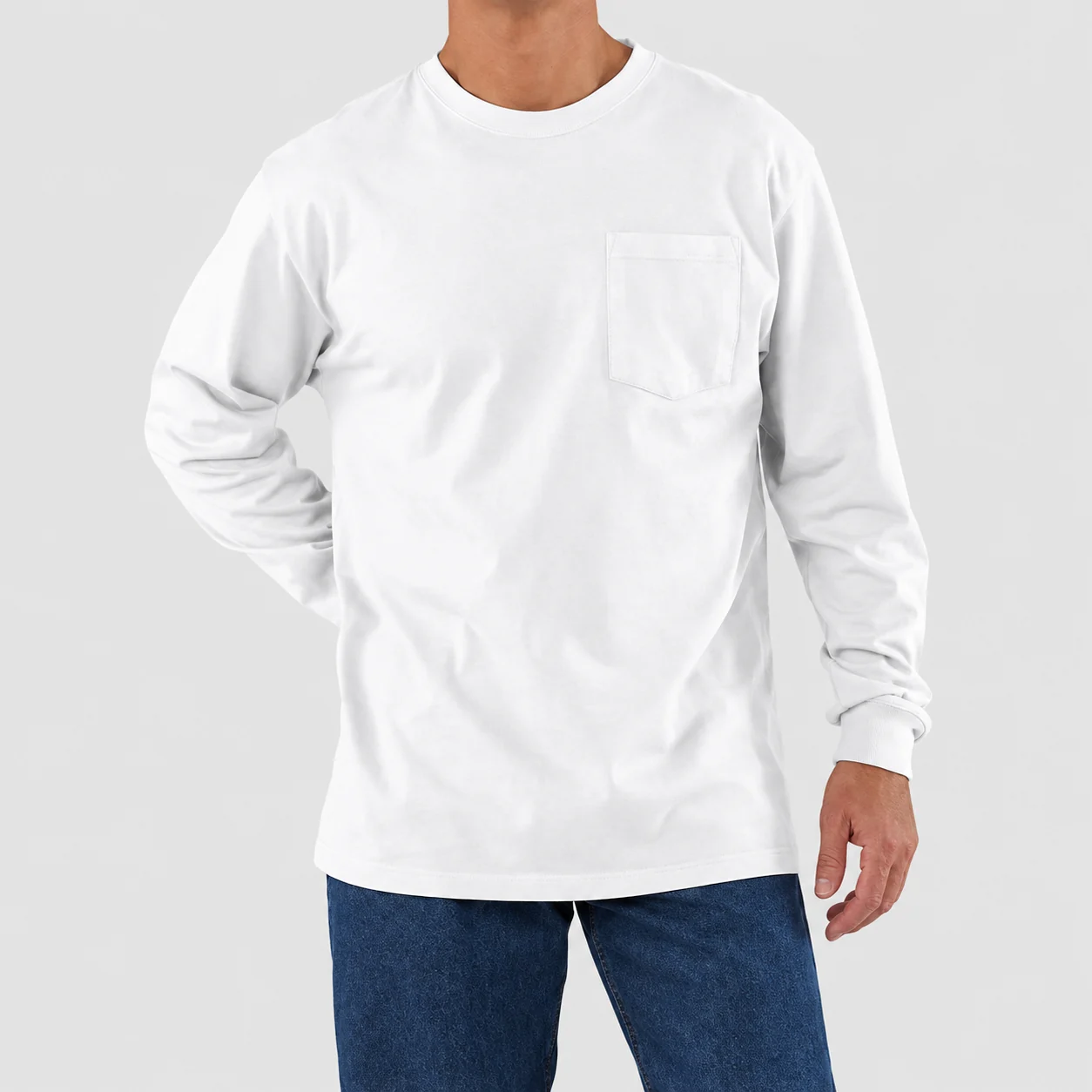 Men's Long-Sleeve Pocket T-Shirt Packs