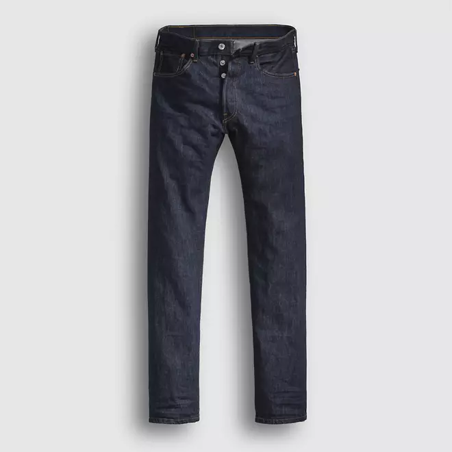 Dark indigo loose straight jeans