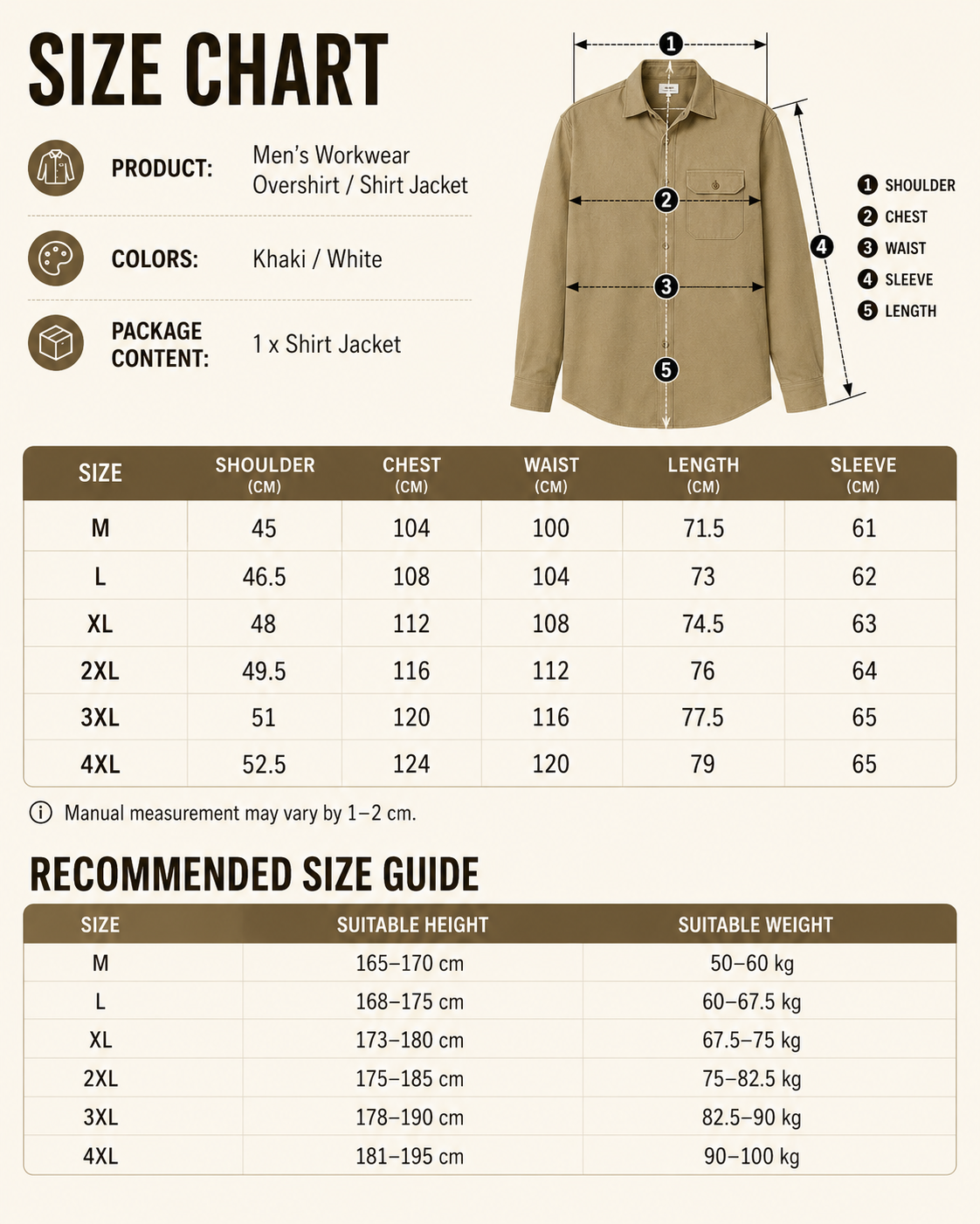 Men's Everyday Workwear Overshirts - 6-Pack