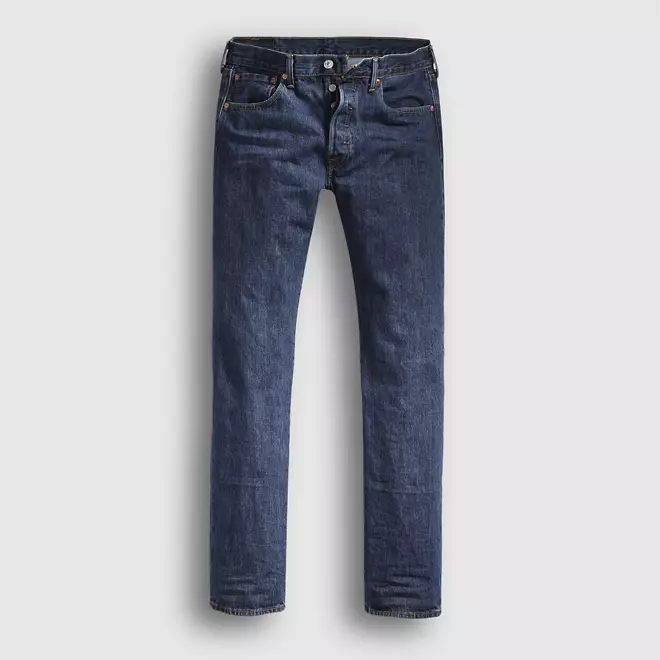 Dark blue loose straight jeans