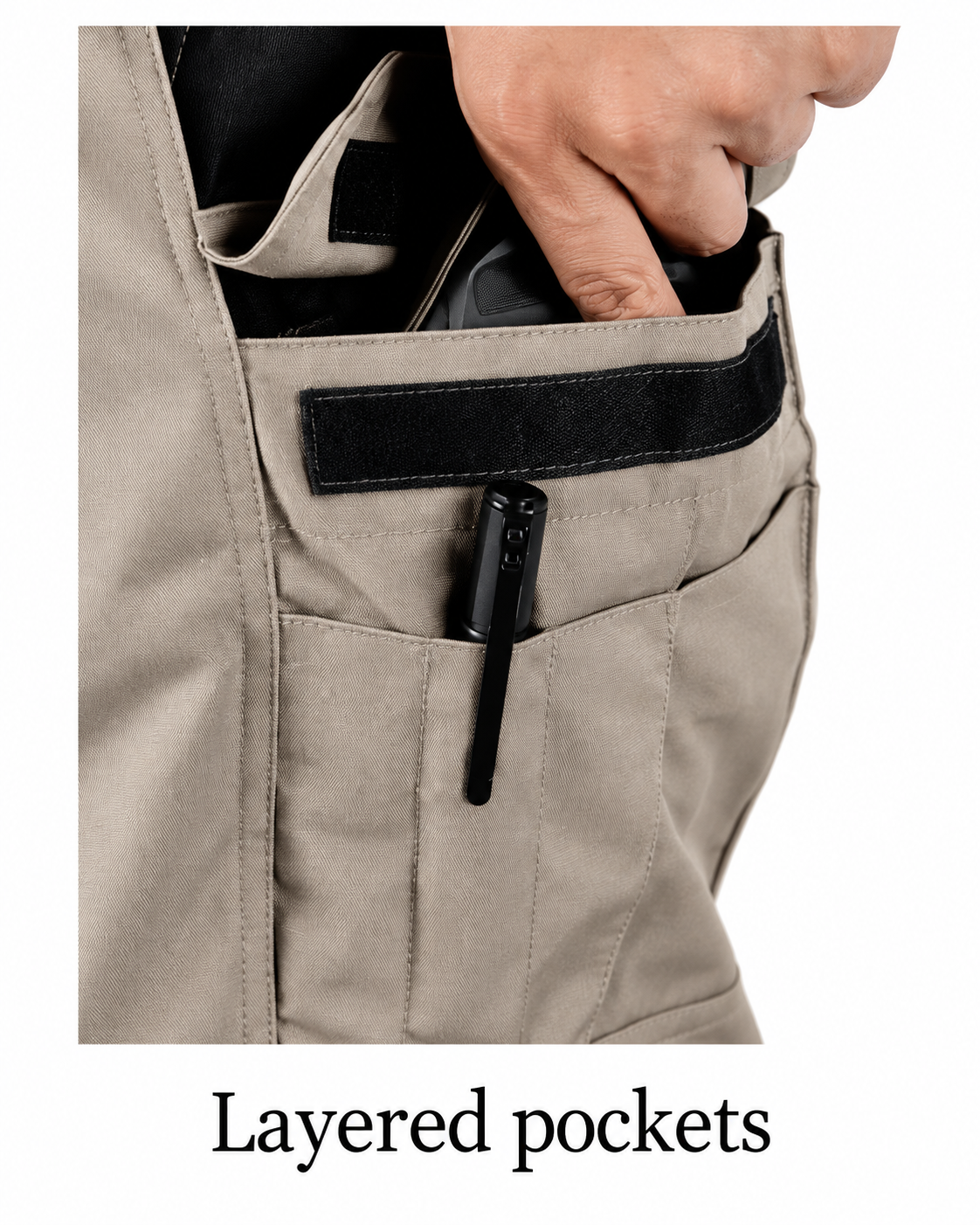 Layered utility pockets