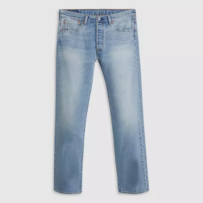 Light blue loose straight jeans