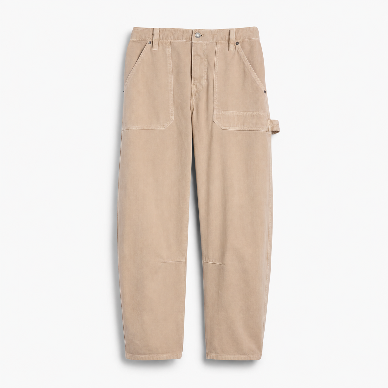 Beige relaxed carpenter jeans