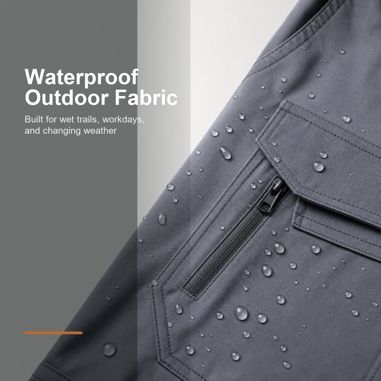 Waterproof outdoor fabric detail