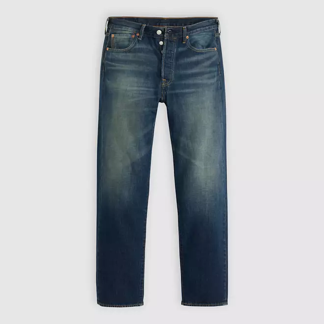 Medium blue loose straight denim jeans
