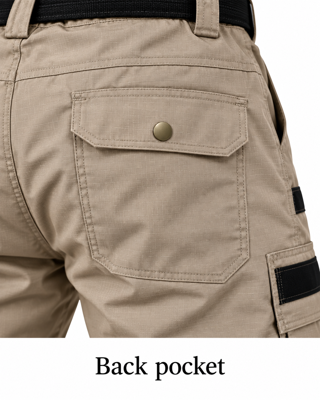 Covered back pocket detail