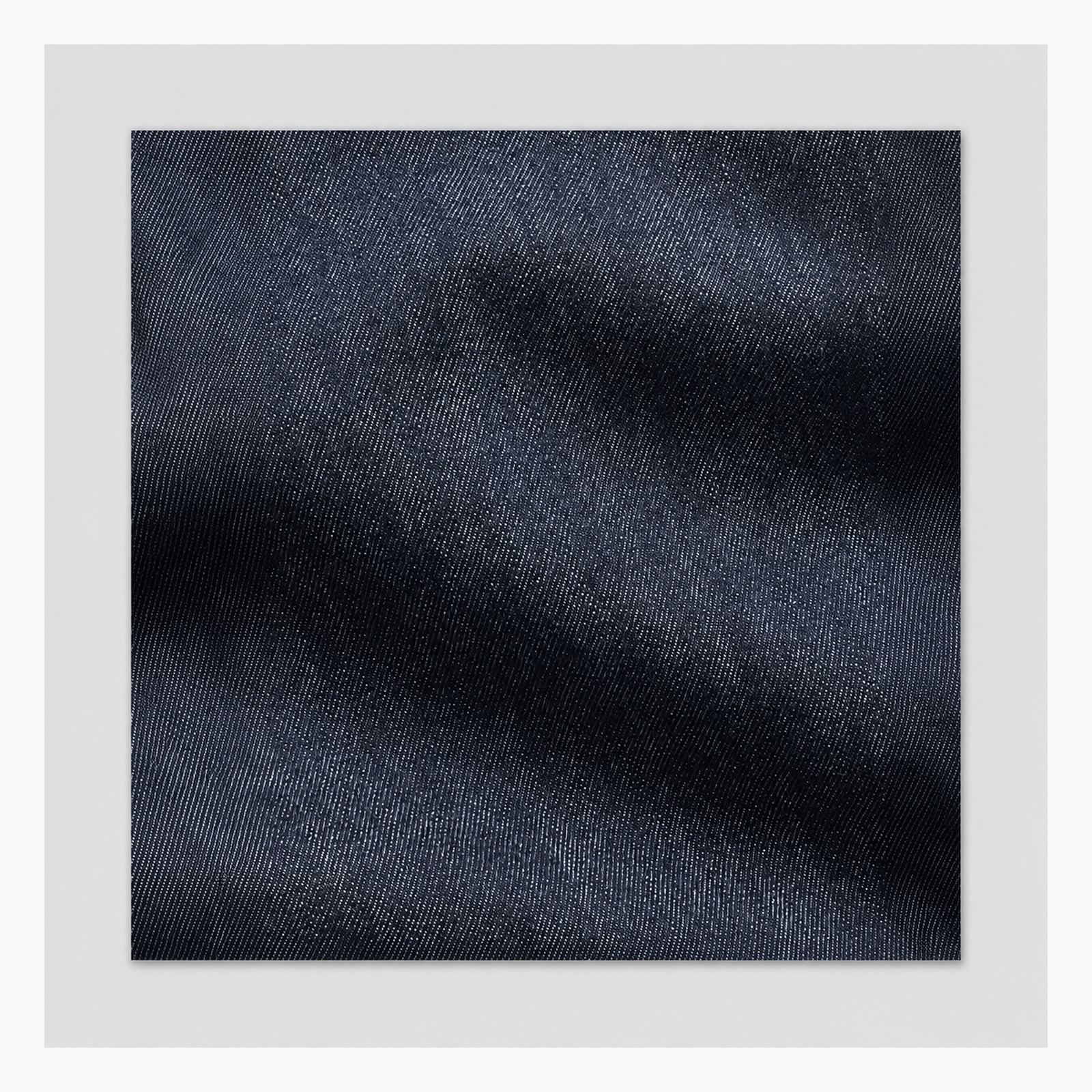 Dark indigo denim texture close view