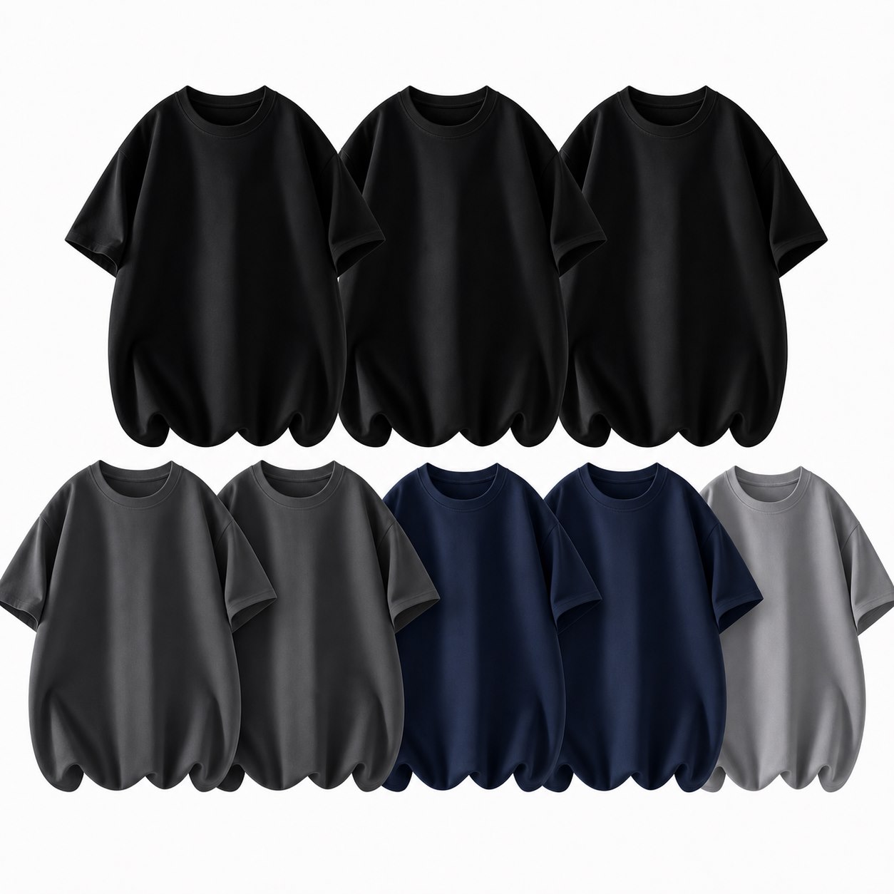 Dark Daily 8-Pack men's crew neck T-shirts