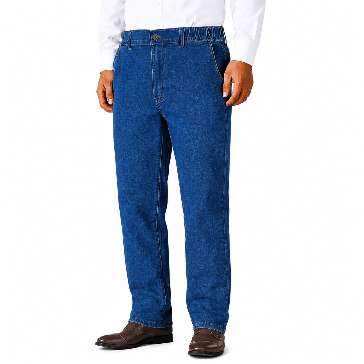 Men's Elastic Waist Jeans 8-Pack