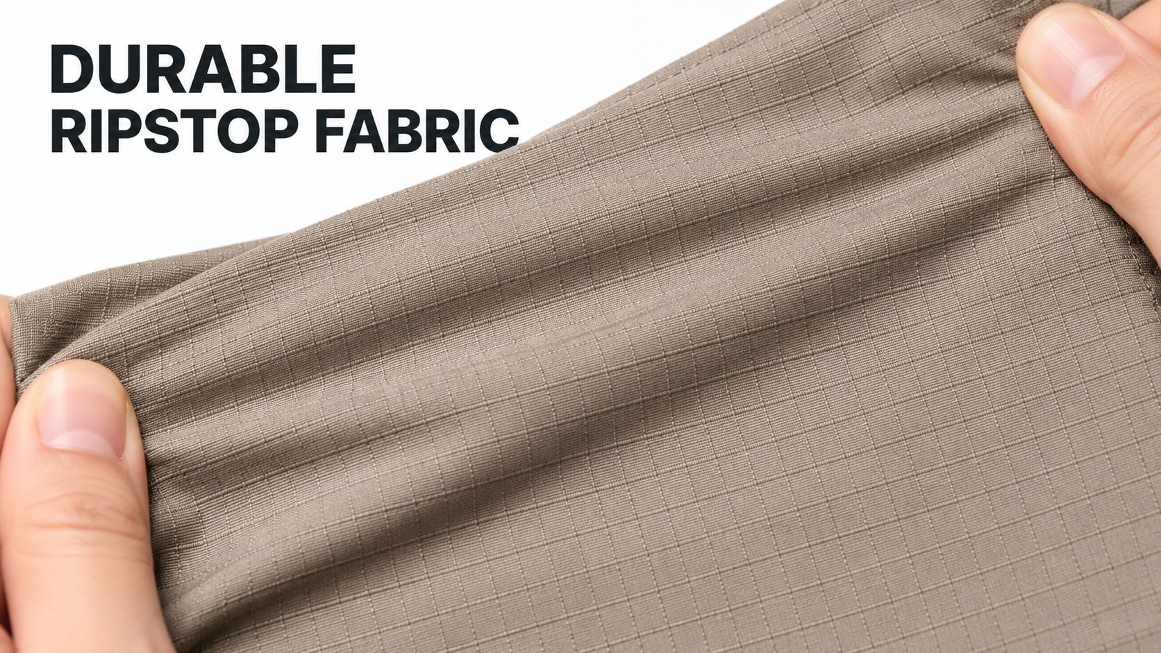 Visible ripstop grid fabric texture