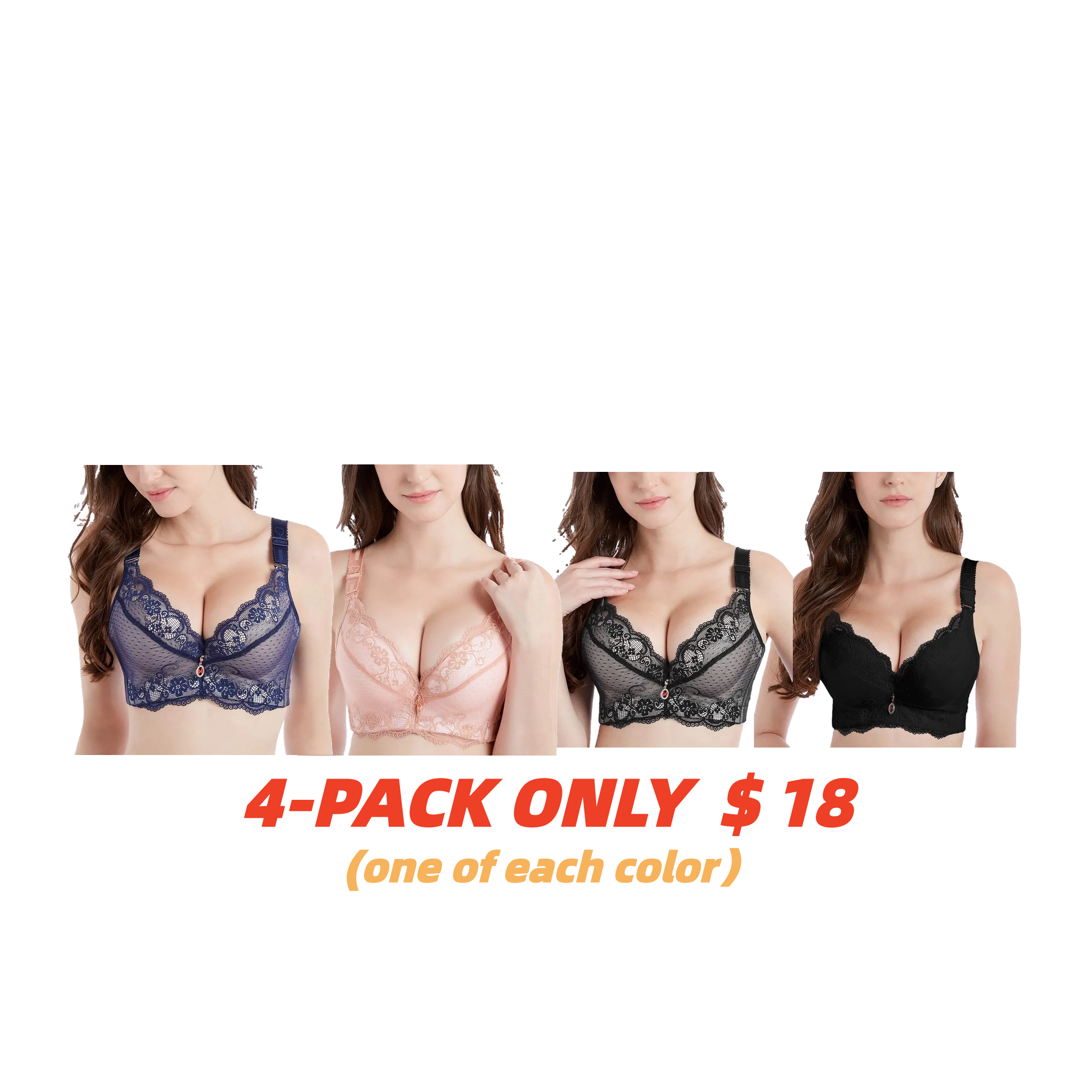 Padded Push Up Lace Bras for Women Underwire Bras Comfort Floral