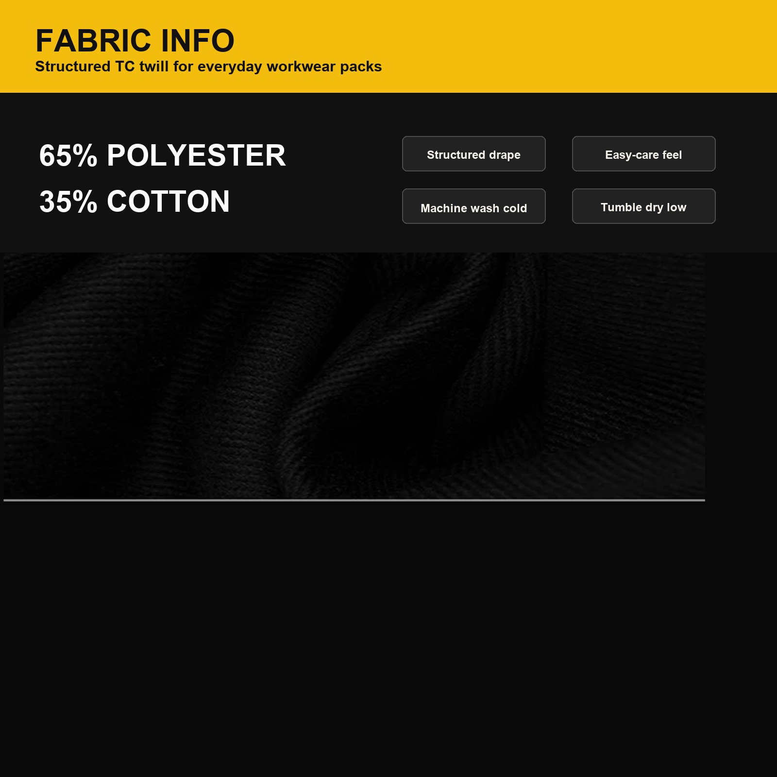 Structured twill fabric information
