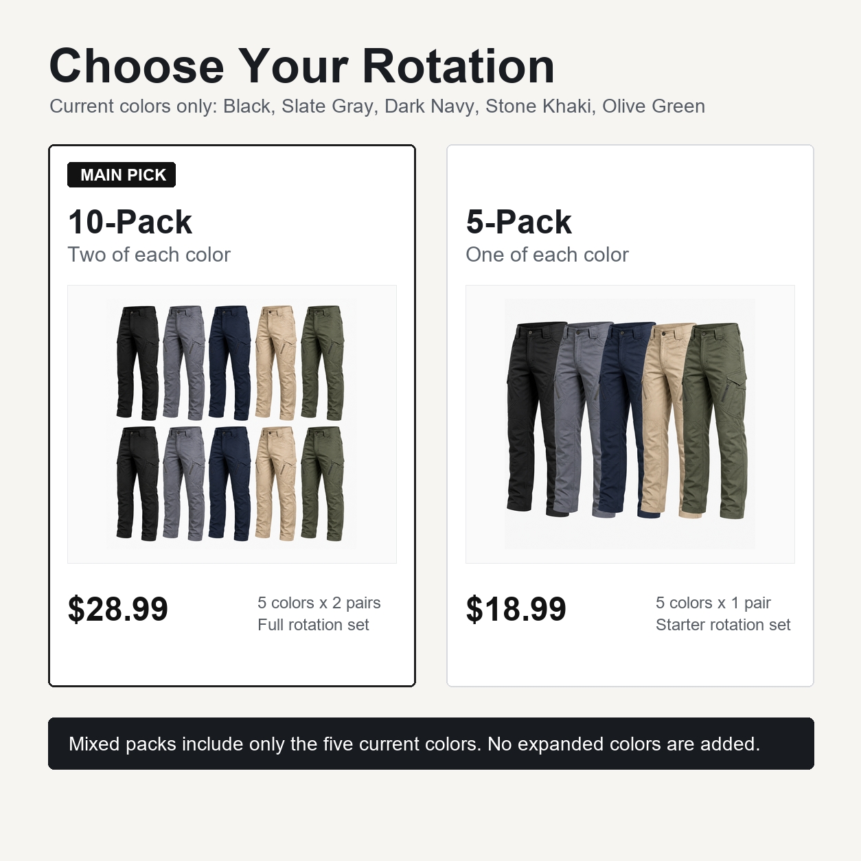 5-pack and 10-pack choice guide