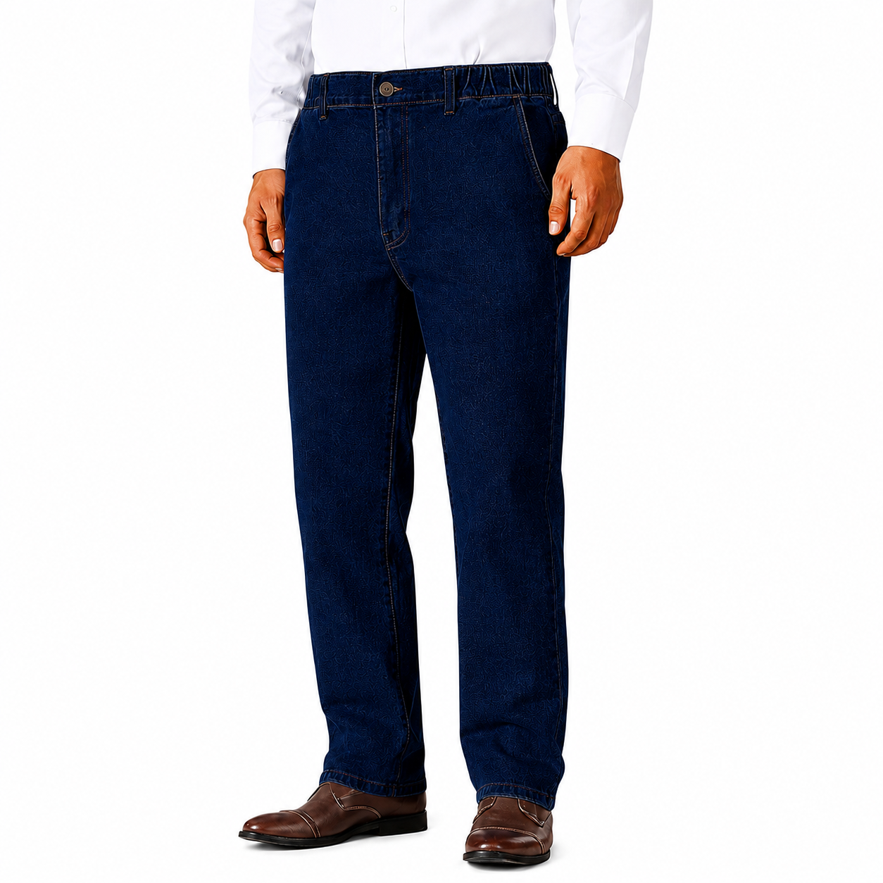 Men's Elastic Waist Jeans 8-Pack
