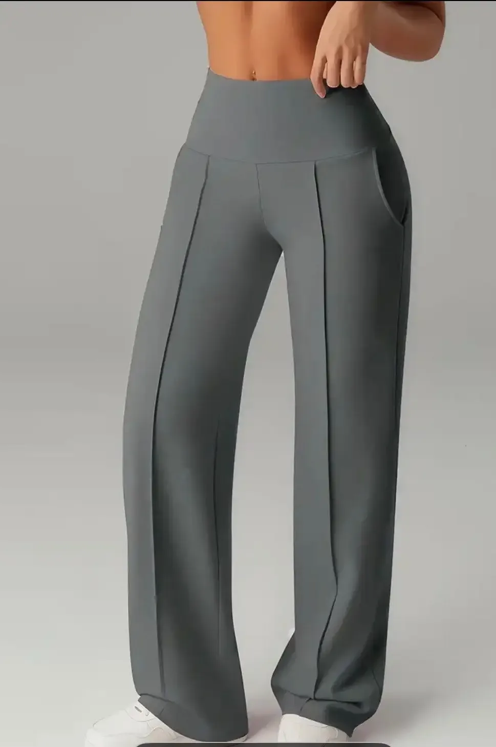 Women's  Wide Leg High Waist Sporty Casual Sweatpants with Pockets