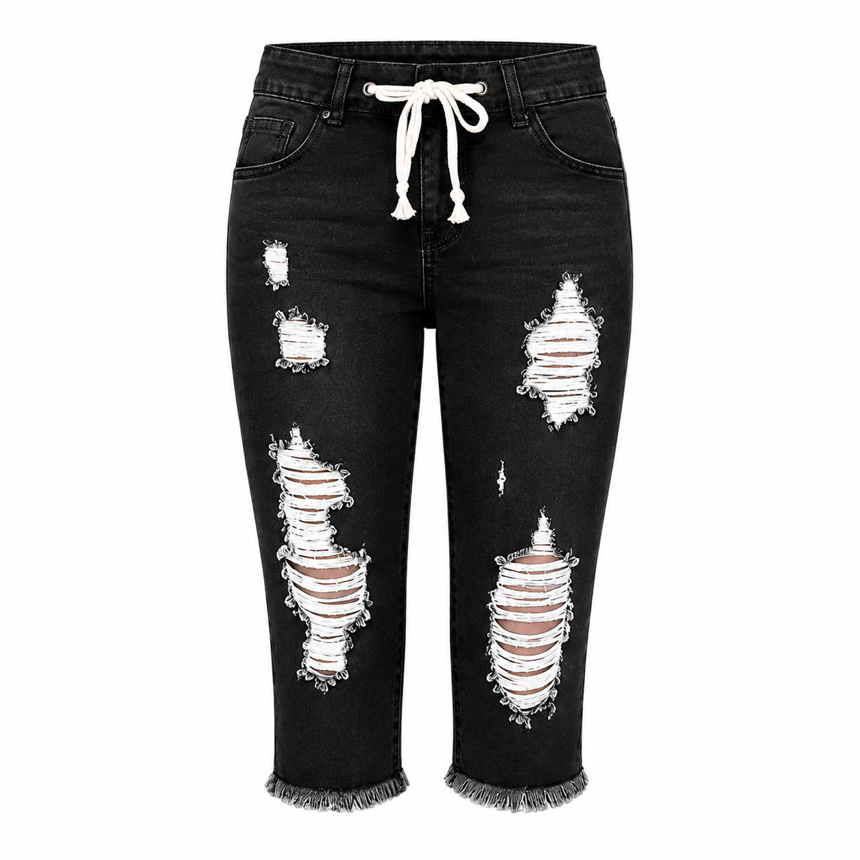 Women's Distressed Capri Jeans 8-Pack