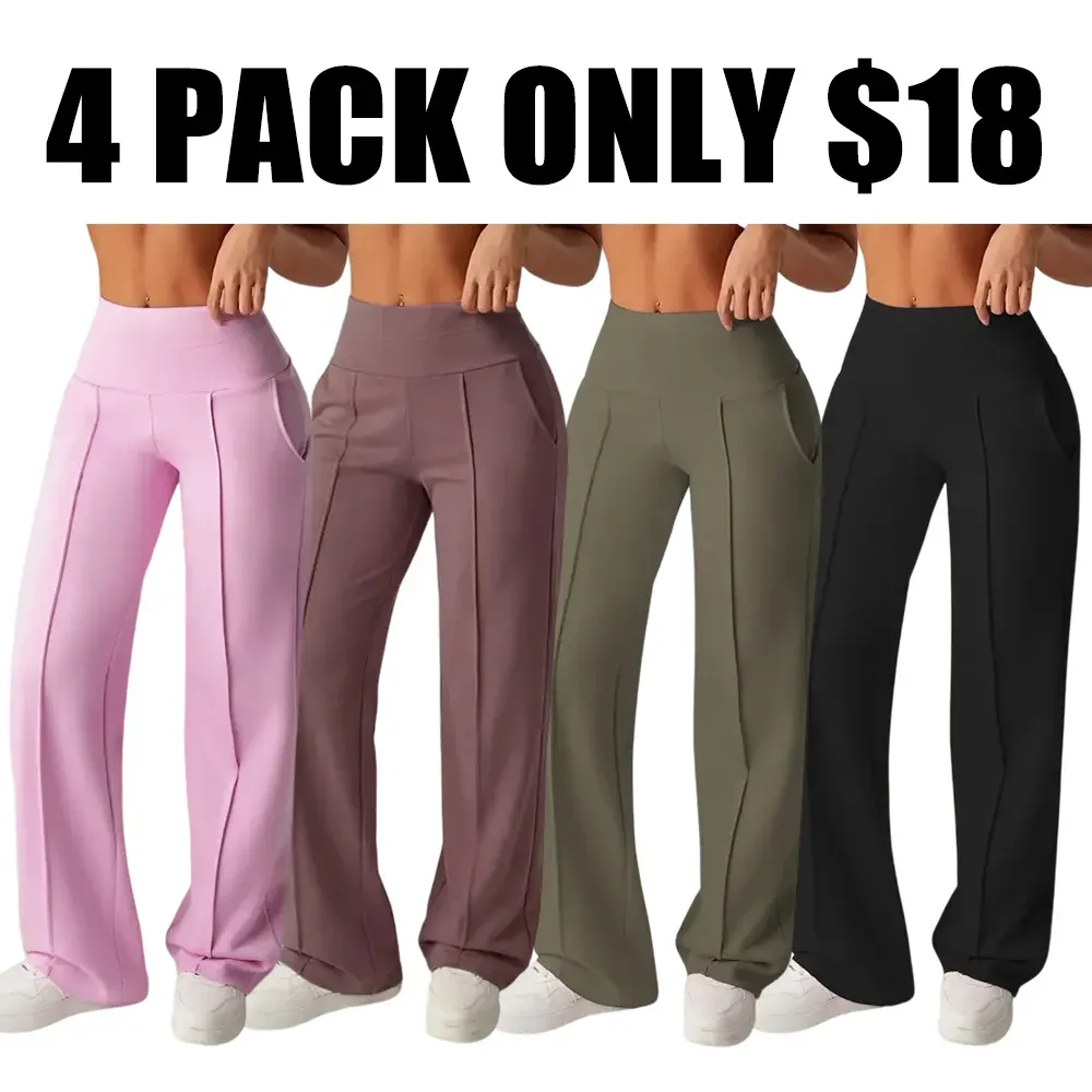 Women's  Wide Leg High Waist Sporty Casual Sweatpants with Pockets