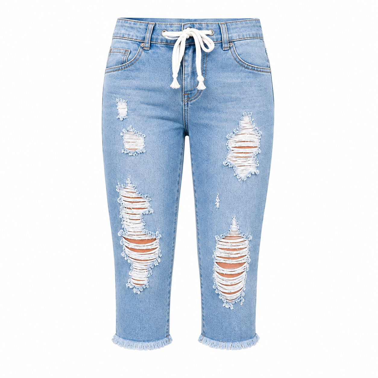 Women's Distressed Capri Jeans 8-Pack