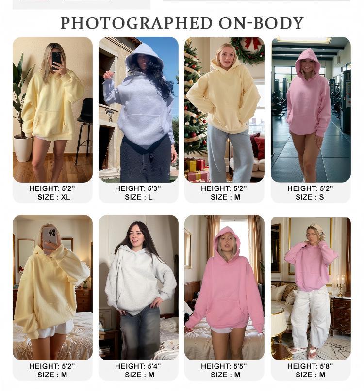 AUTOMET Women's Clothes - Lady's Oversize Minimalist Full-Sleeve Cotton Fleece Polyester Fabric Hoodie, Baggy Chic Pockets Tops for Casual Fall Everyday Wear