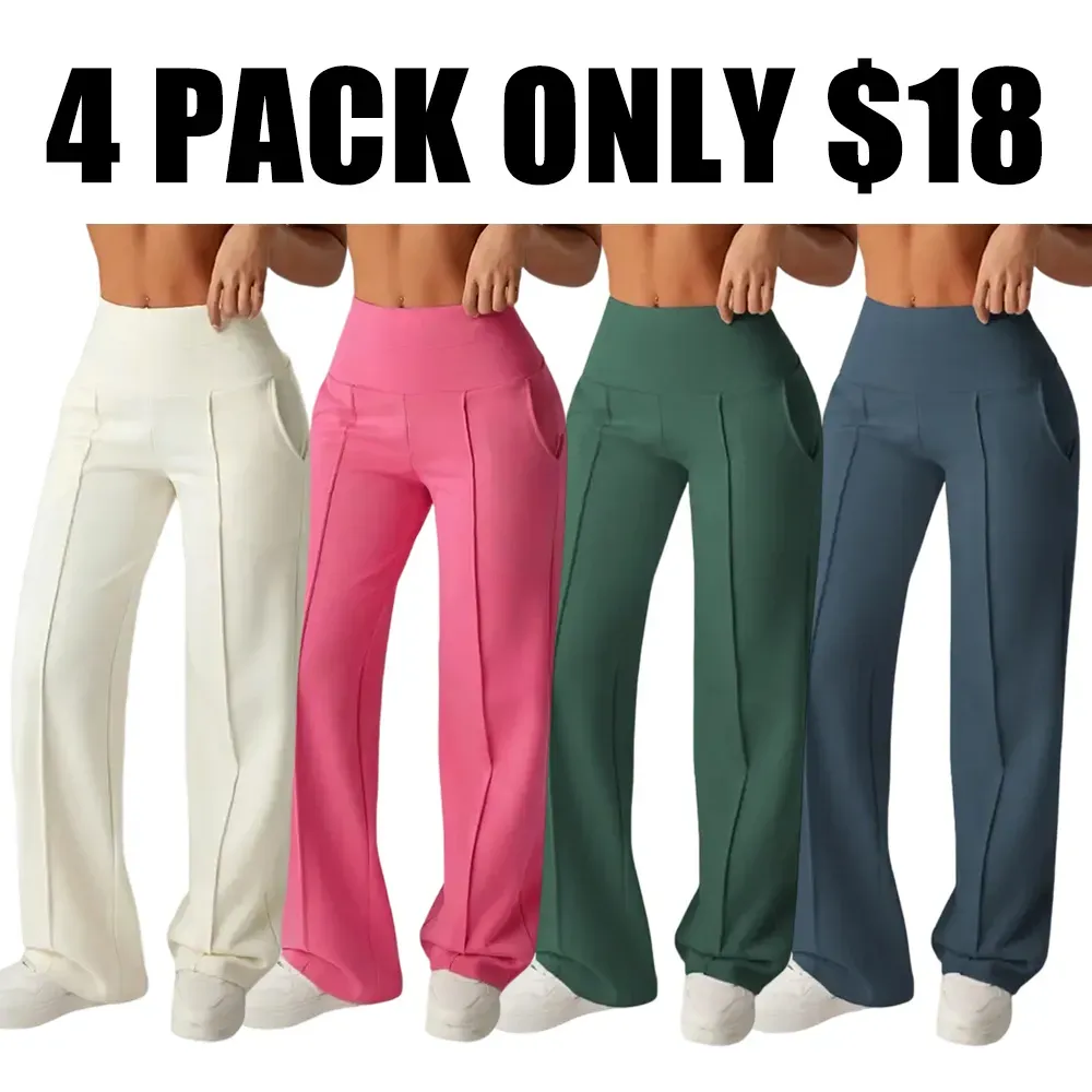 Women's  Wide Leg High Waist Sporty Casual Sweatpants with Pockets