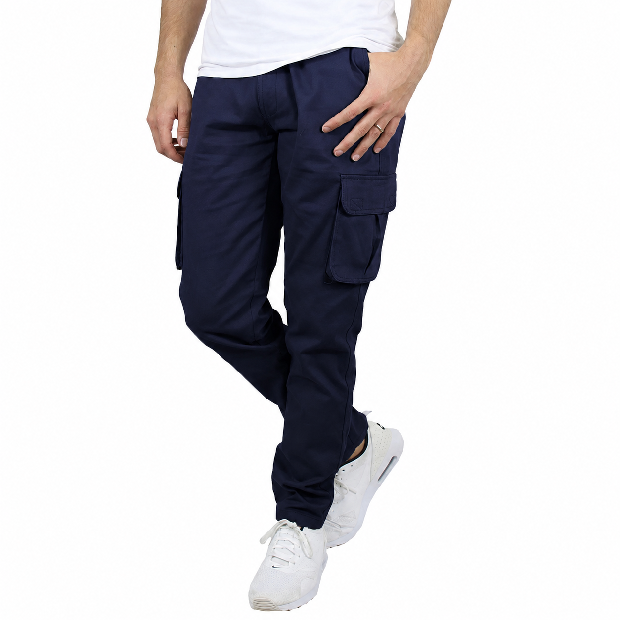 Men's Straight-Leg Cargo Work Pants 8-Pack