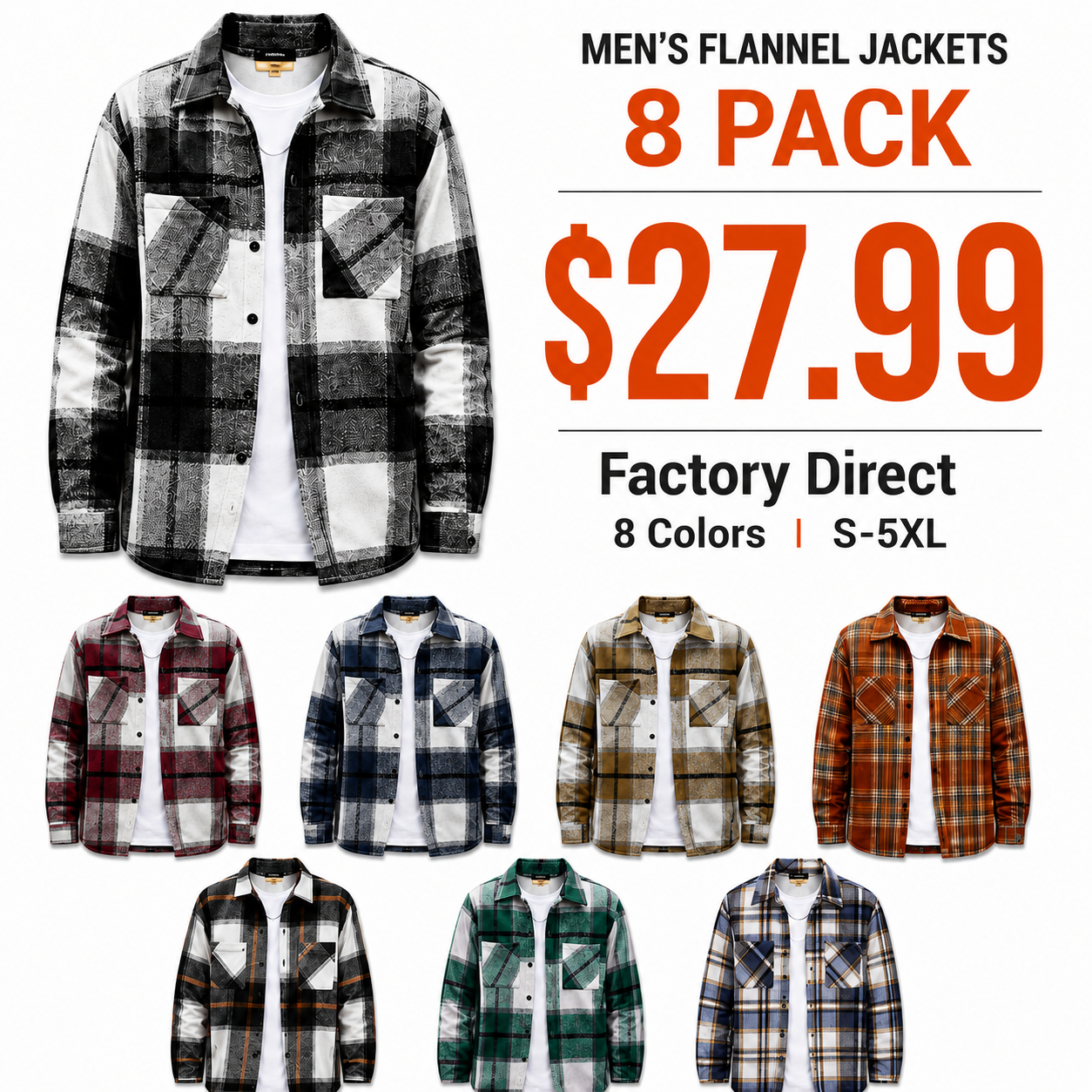 Men's Flannel Shirt Jacket