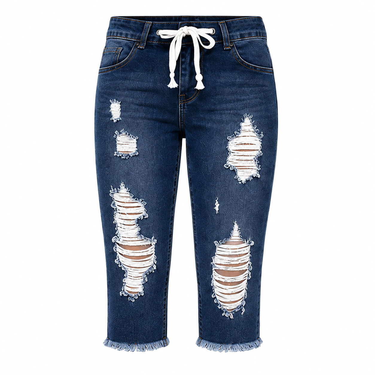 Women's Distressed Capri Jeans 8-Pack
