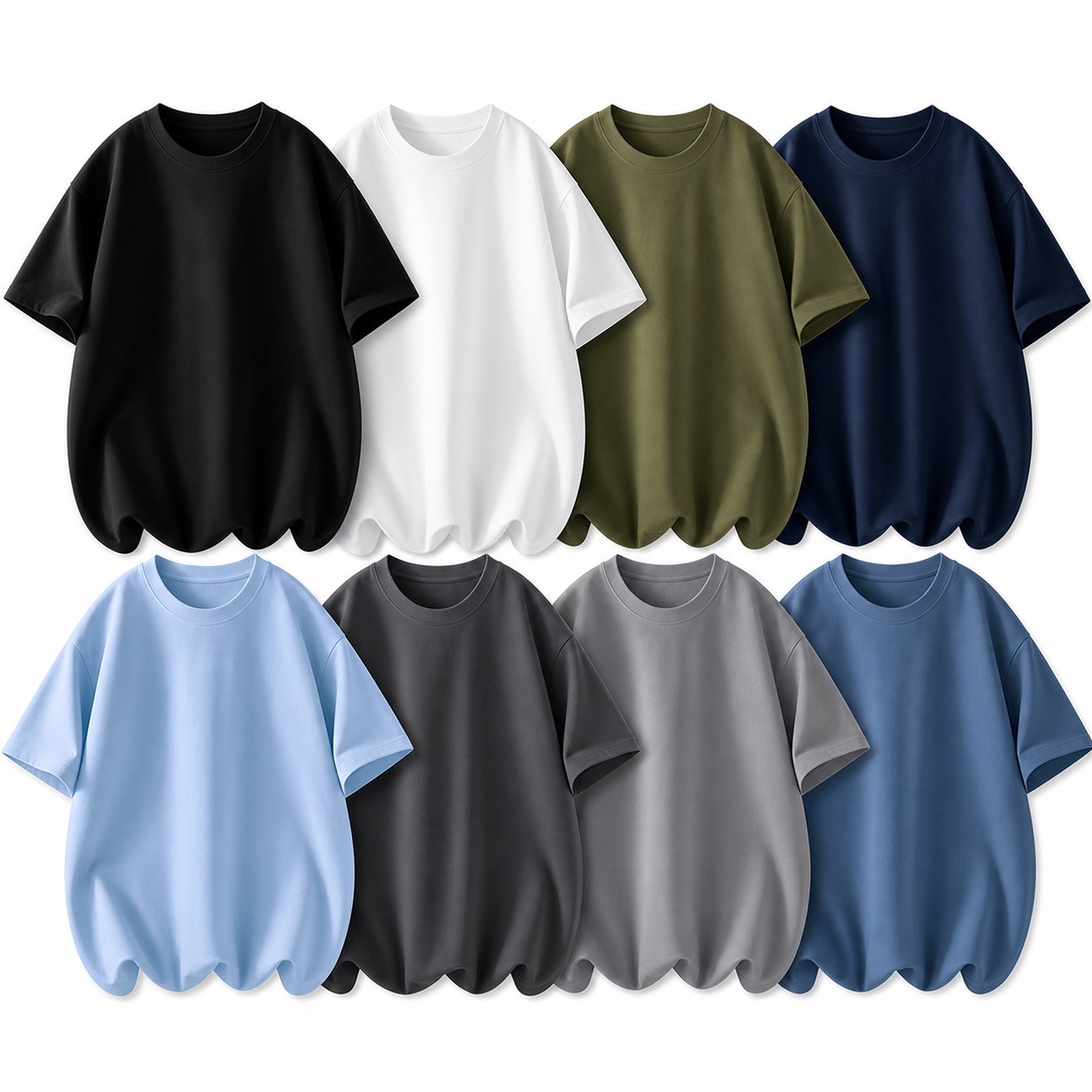 All Colors 8-Pack men's crew neck T-shirts