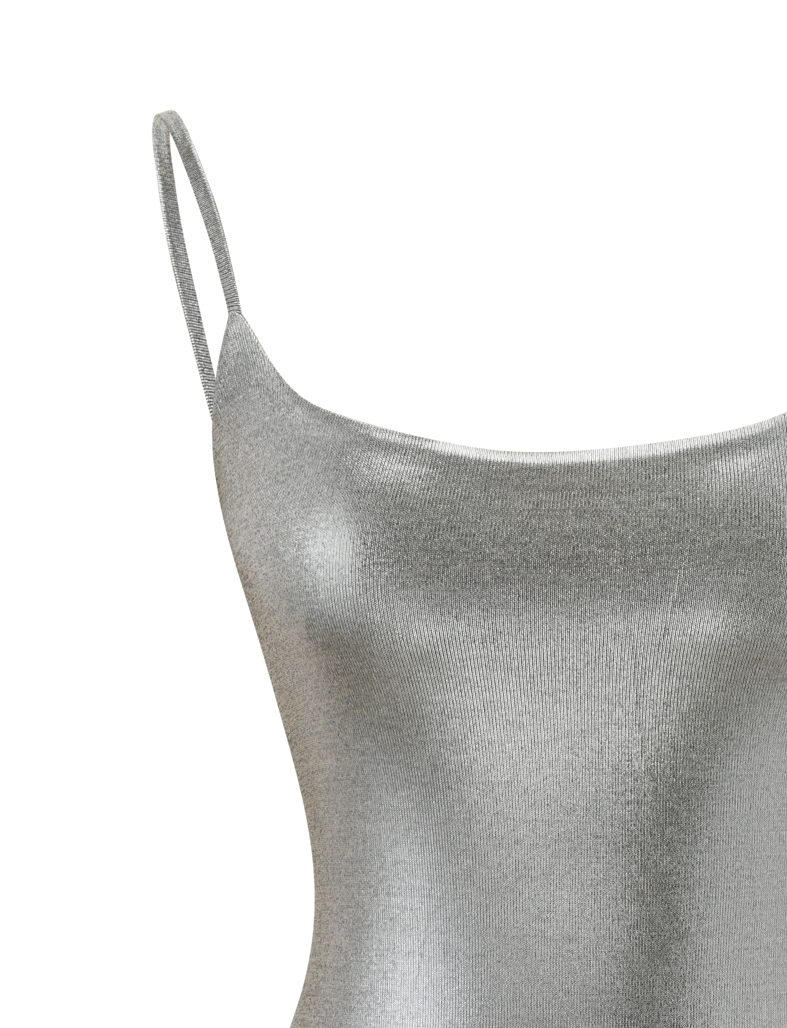 Metallic shimmer stretch fabric detail