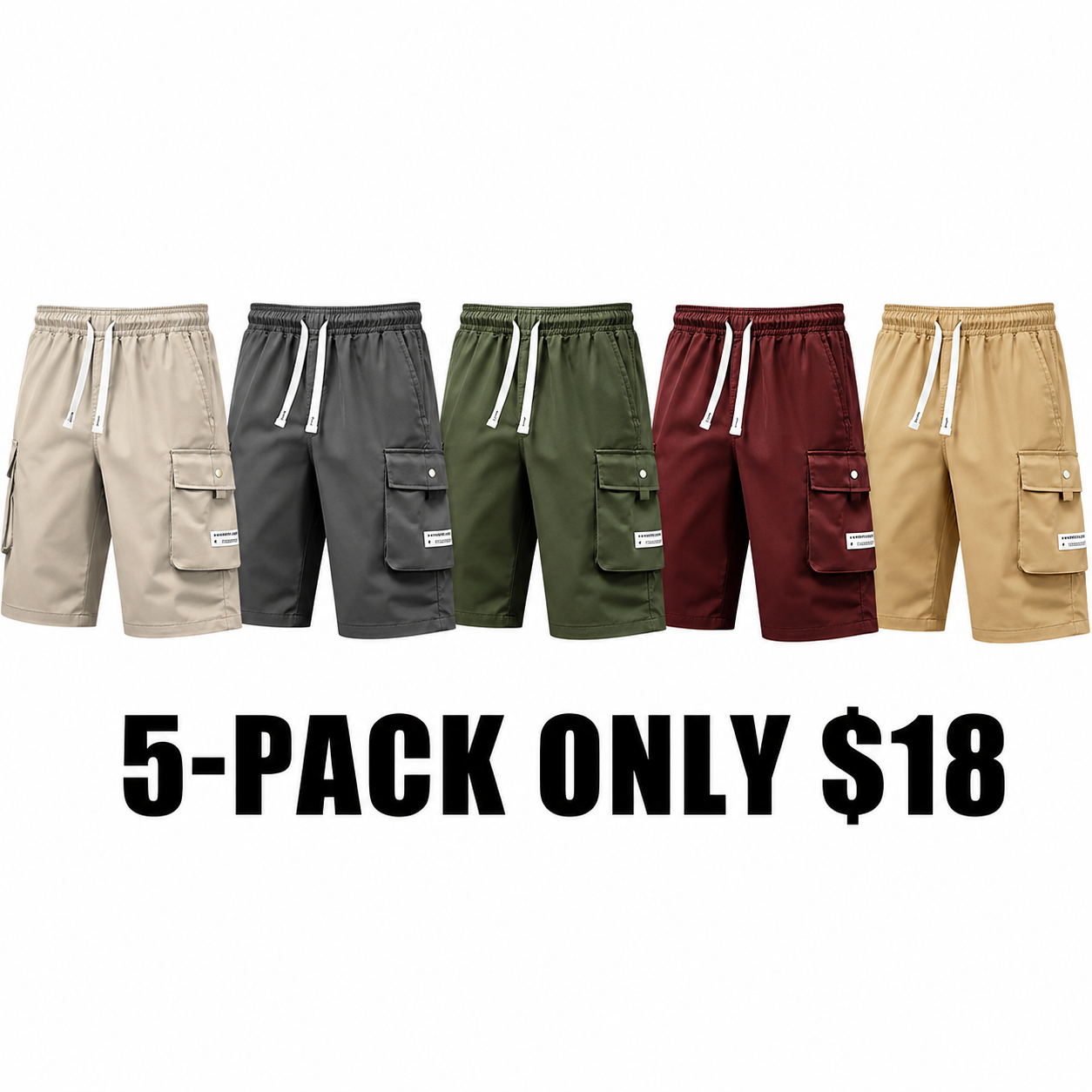 Men's Casual Cargo Calf Shorts